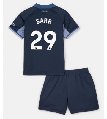 Tottenham Hotspur Pape Matar Sarr #29 Replika Babytøj Udebanesæt Børn 2023-24 Kortærmet (+ Korte bukser)